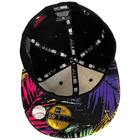 New Era 59Fifty New York Yankees Hat Fitted 7 1/4 Palm Leaf Brim MLB Baseball - Picture 7 of 8